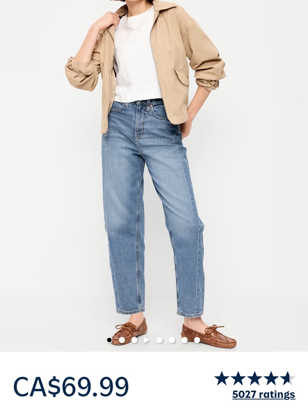 Old Navy High-Waisted Barrel Ankle Jeans - Picture 5 of 10